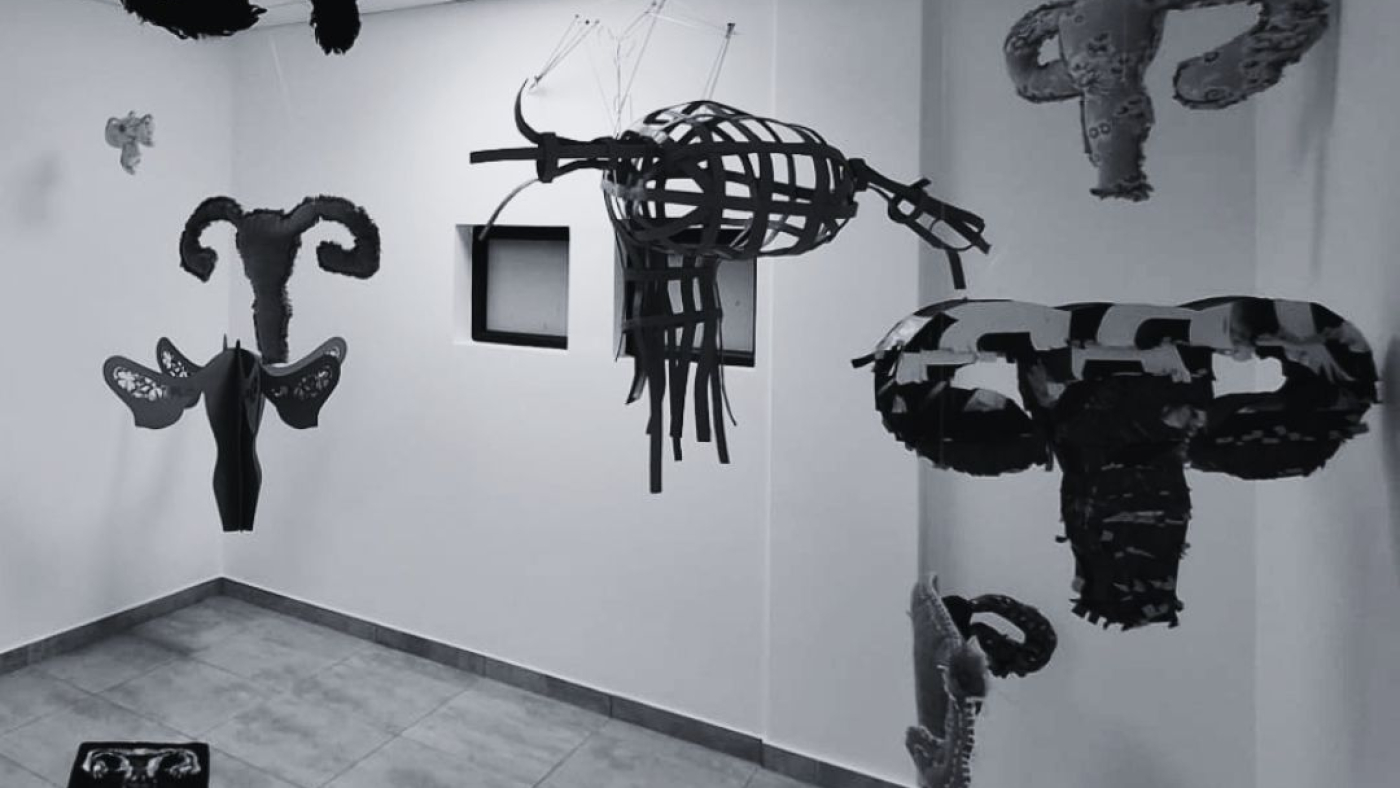 Installation Hystérie Collective, art féministe contemporain, Guadeloupe