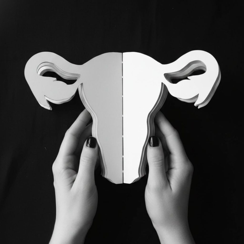 Illustration générée par intelligence artificielle représentant des mains froissant un papier en noir et blanc, illustrant l'article d'Hystérie Collective sur le classement humiliant de jeunes filles catégorisées dans des sections dégradantes sur une liste créée par des hommes sur les réseaux sociaux. Une image forte qui évoque la violence symbolique, la déshumanisation et l'objectification des femmes en ligne.